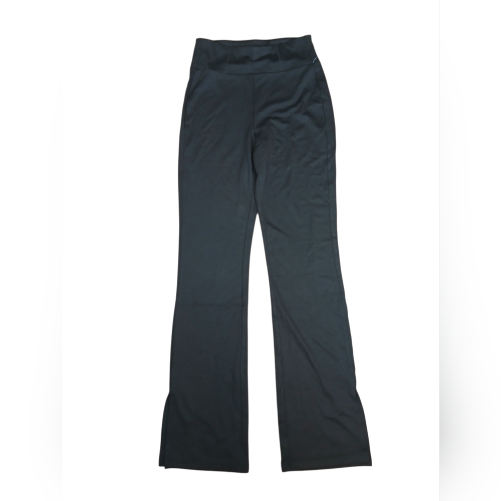 Nwt Just Fab Women's Black High-Waisted Flare Slip On Pants Medium
